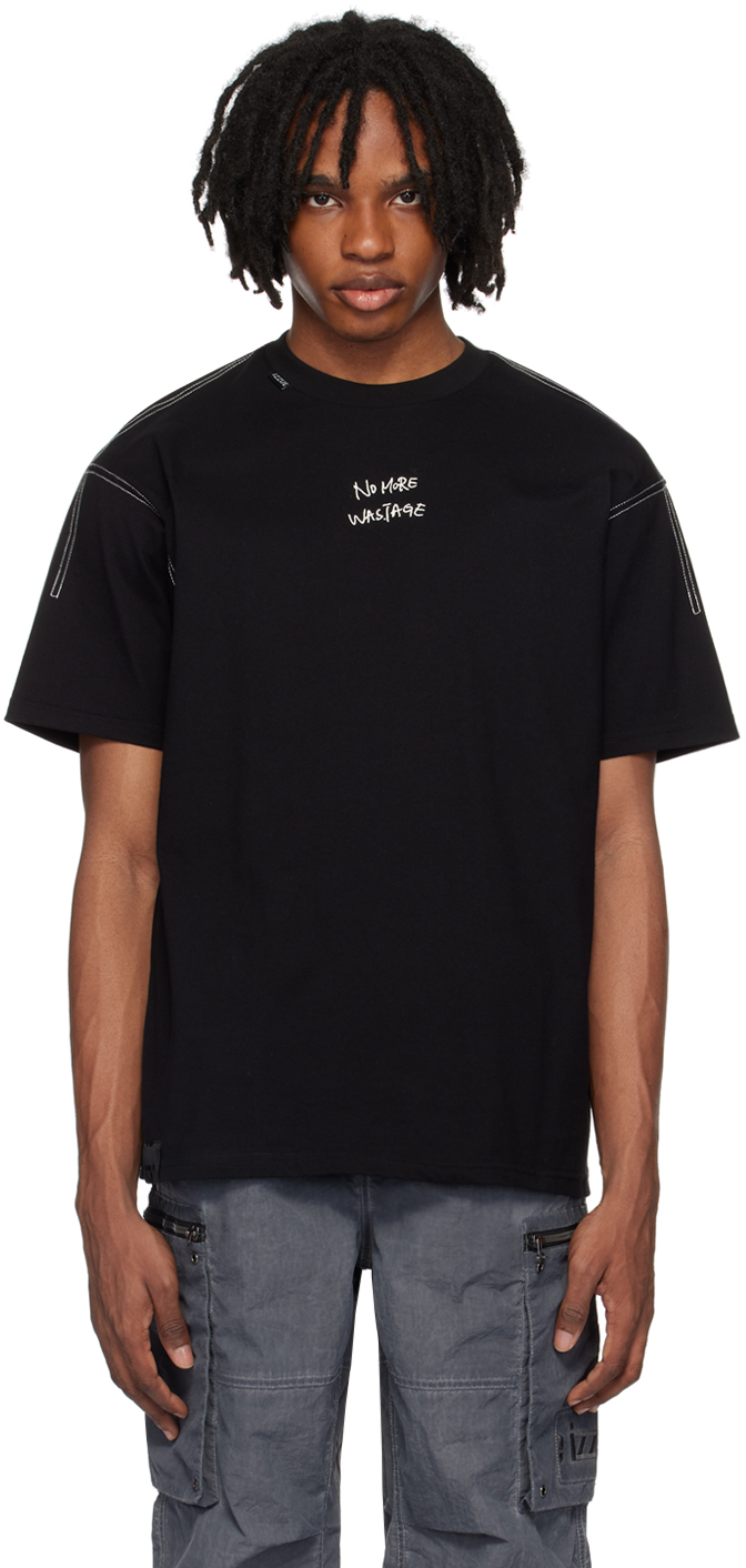 Shop Izzue Black 3d Print T-shirt In Bkx