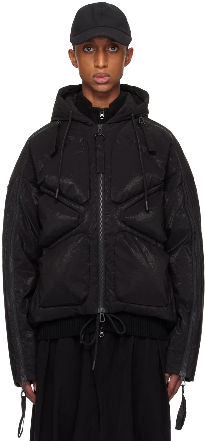 Shop A. A. Spectrum Black Turtles Down Jacket In Black Cloud