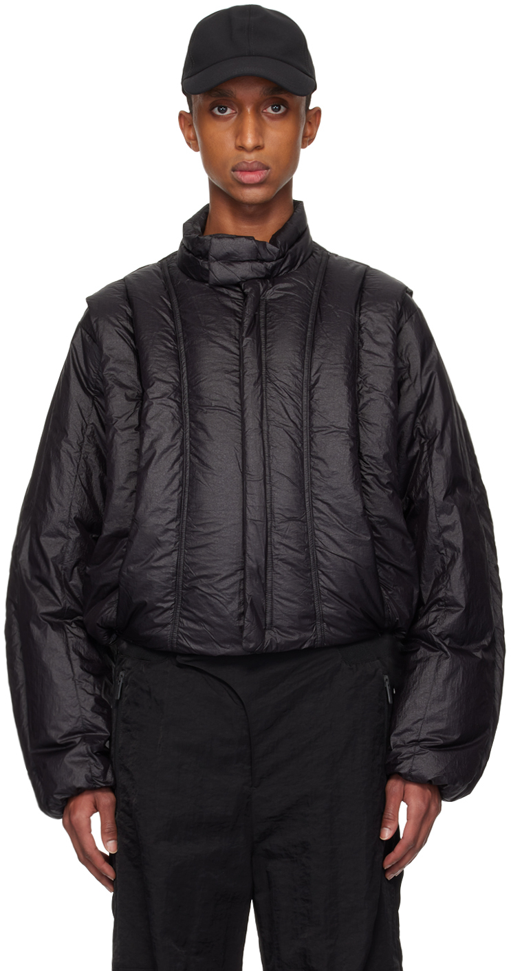 Shop A. A. Spectrum Black Powders Ii Down Jacket In Black Cloud