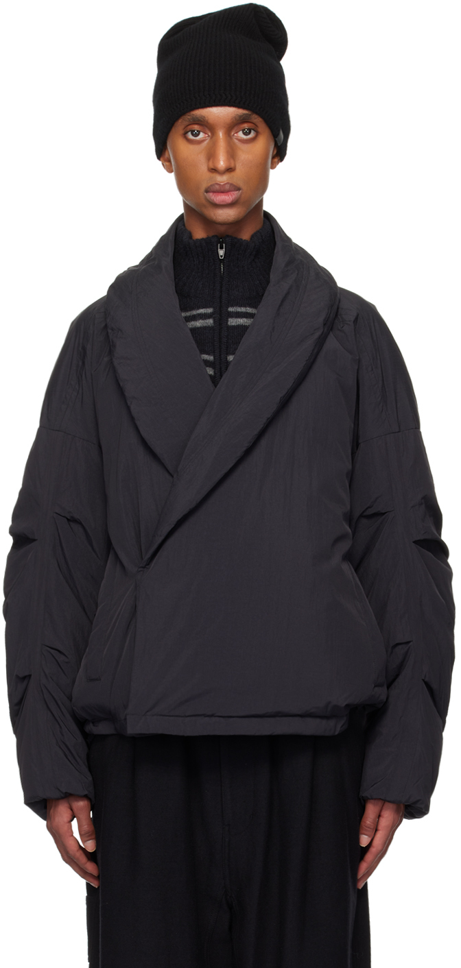 Shop A. A. Spectrum Black Earlian Down Jacket In Black Cloud