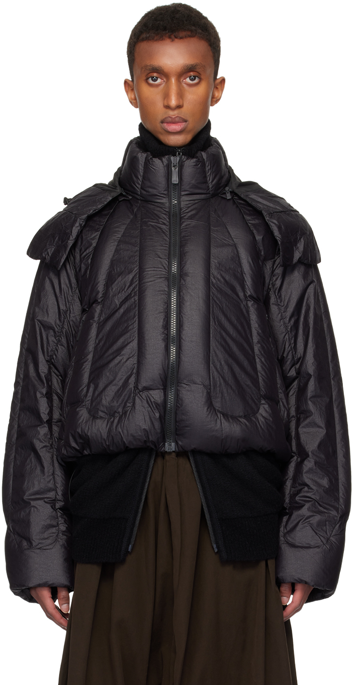 A. A. Spectrum Black Heated Down Jacket