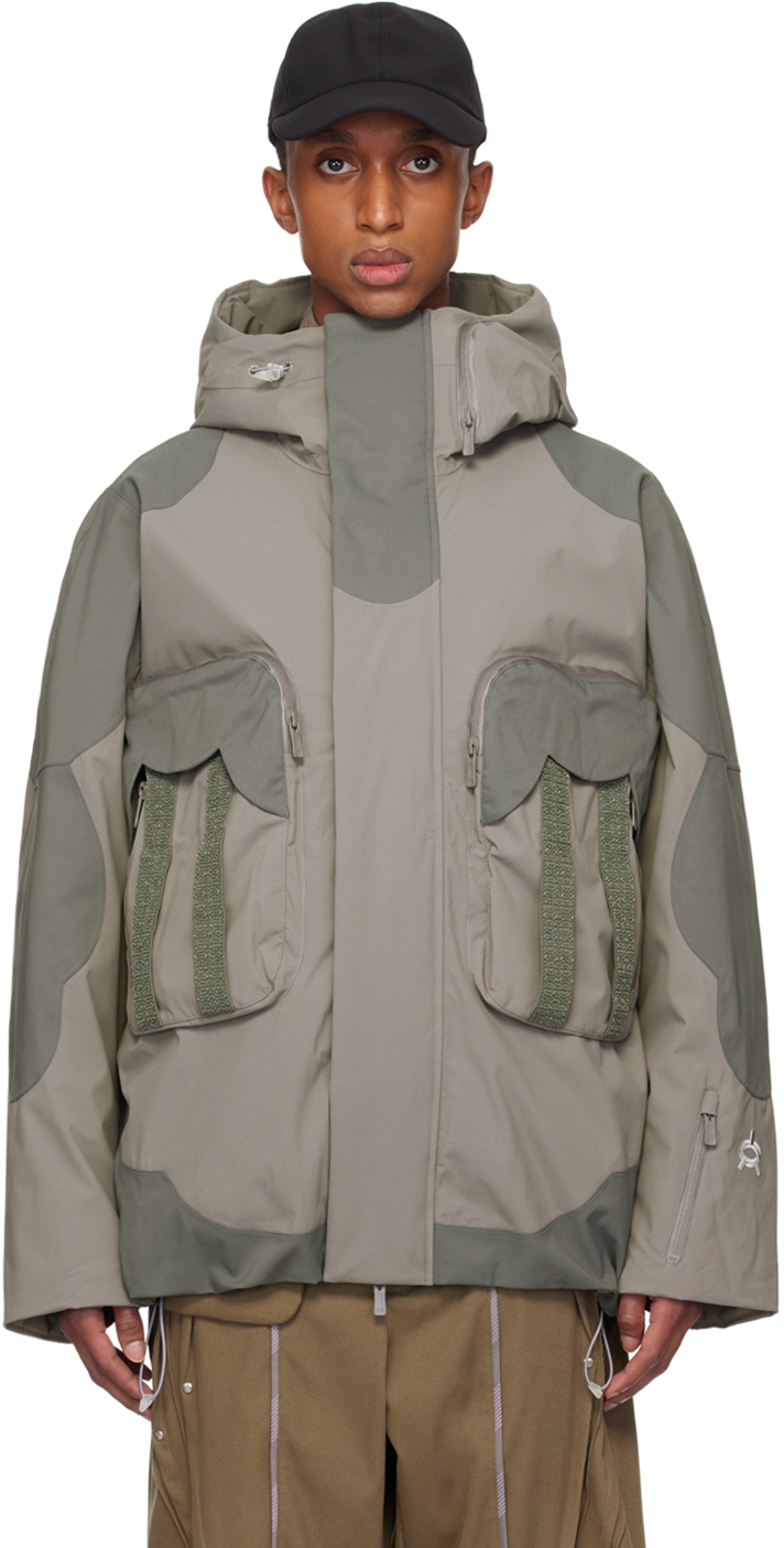 Shop A. A. Spectrum Gray Dadao Padded Jacket In Graphite