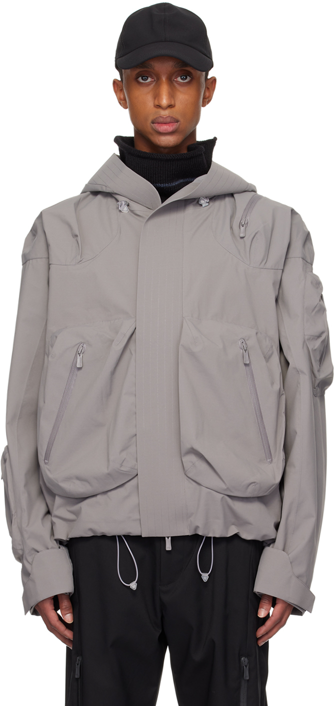 Shop A. A. Spectrum Gray Ascend Shell Jacket In Graphite