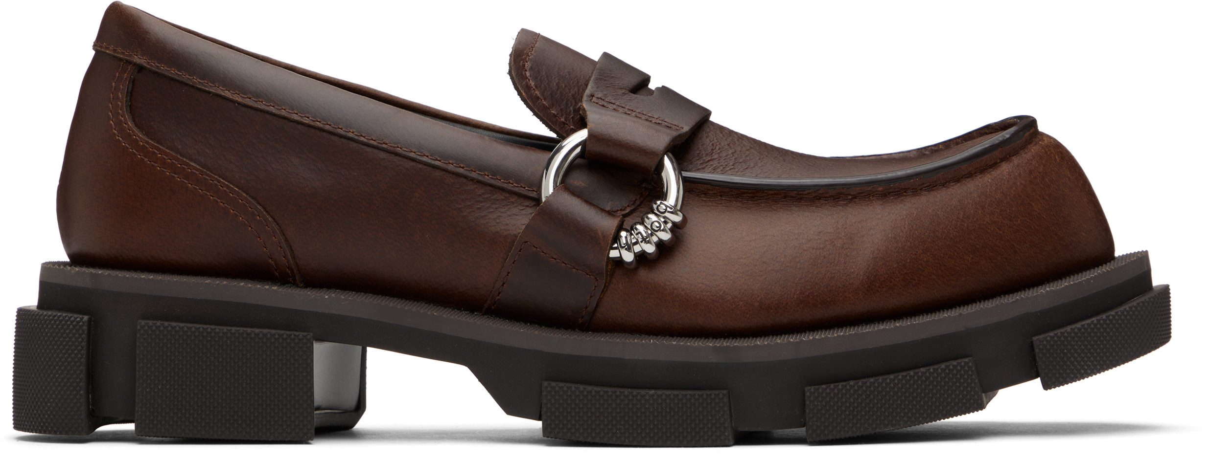 Brown Gao Pierced Loafers