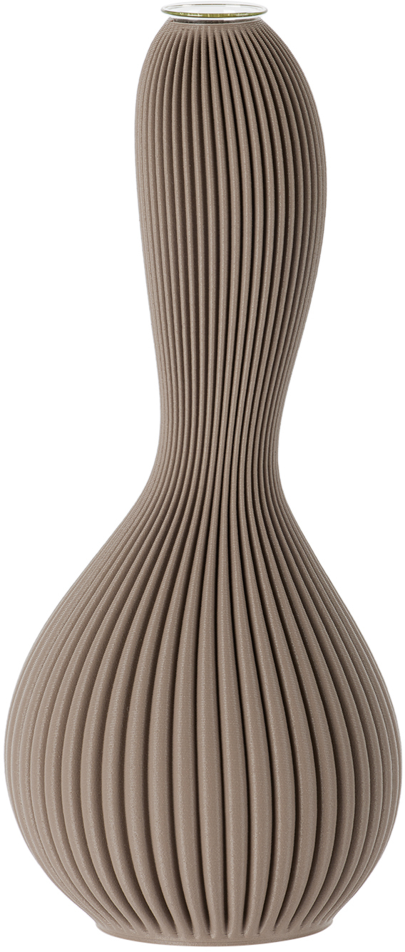 Sheyn Taupe 2lg Studio Edition Touch Vase In Taupe