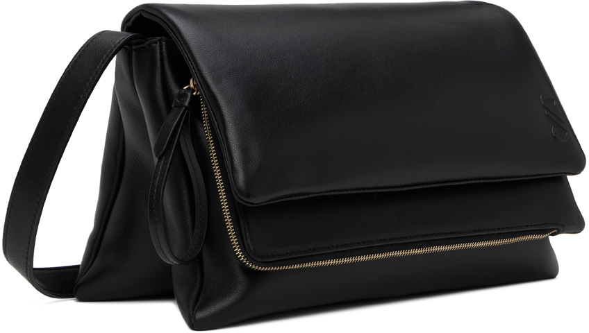 Proenza Schouler City Leather Shoulder Bag In 001 Black