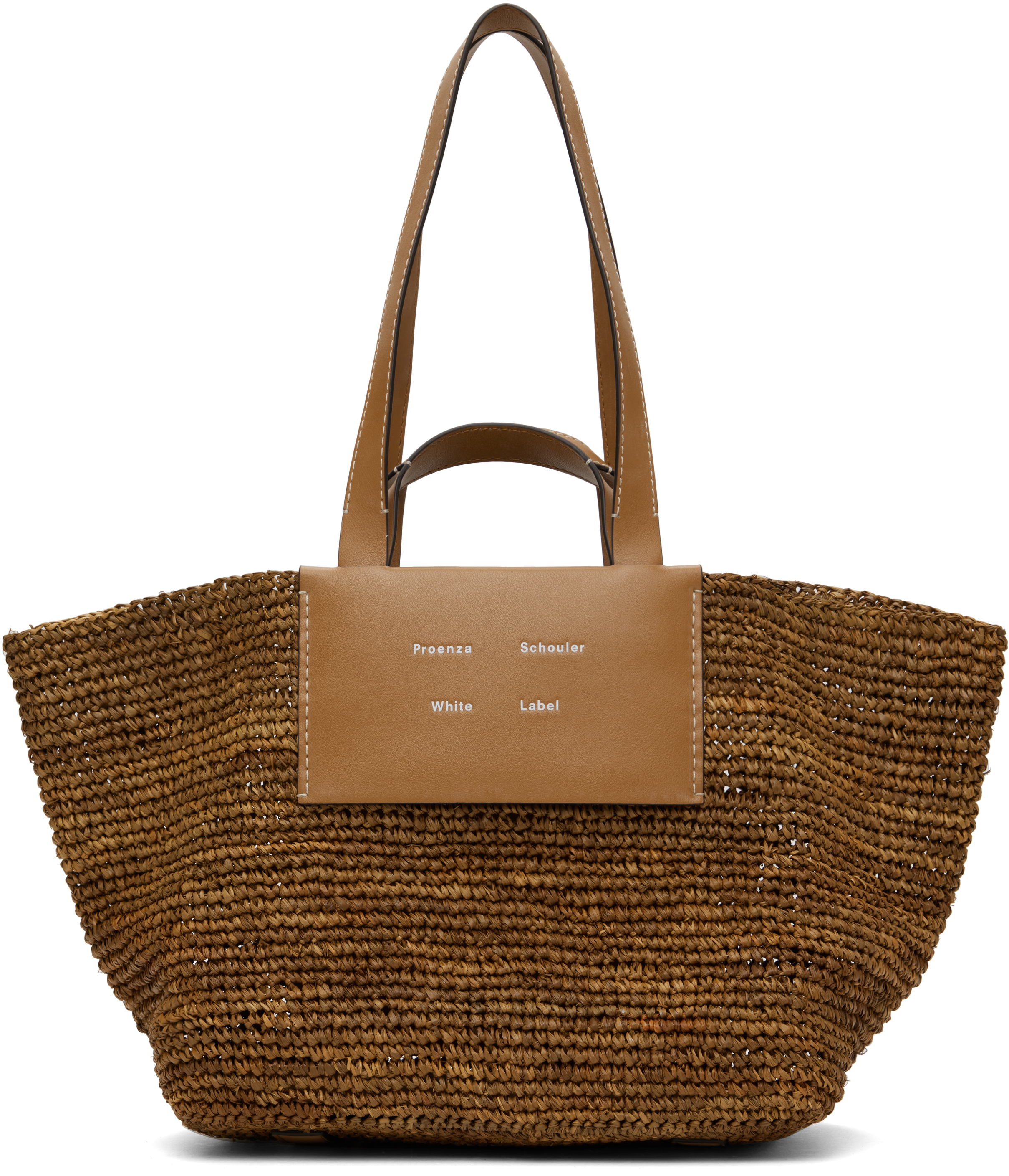 Proenza Schouler Tan  White Label Large Morris Raffia Tote In 221 Honey