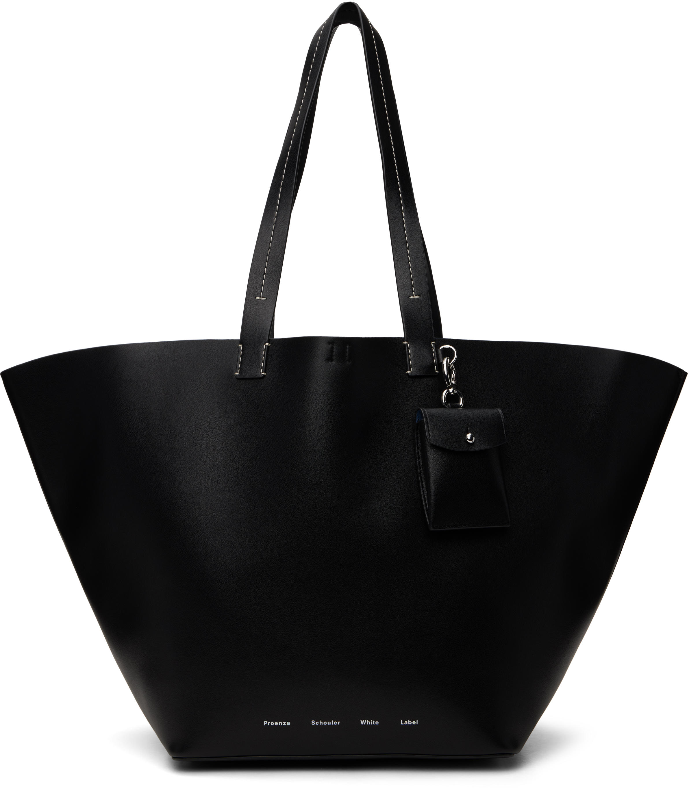 Shop Proenza Schouler Black  White Label Xl Bedford Tote In 001 Black