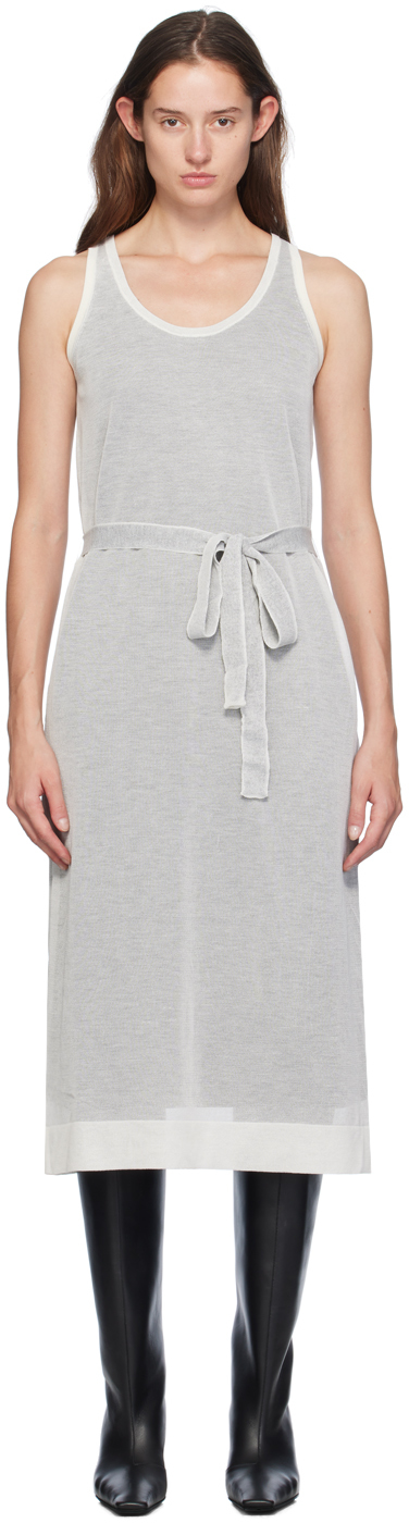 Proenza Schouler Off-white Simmons Midi Dress In 113 Off Wht/blk