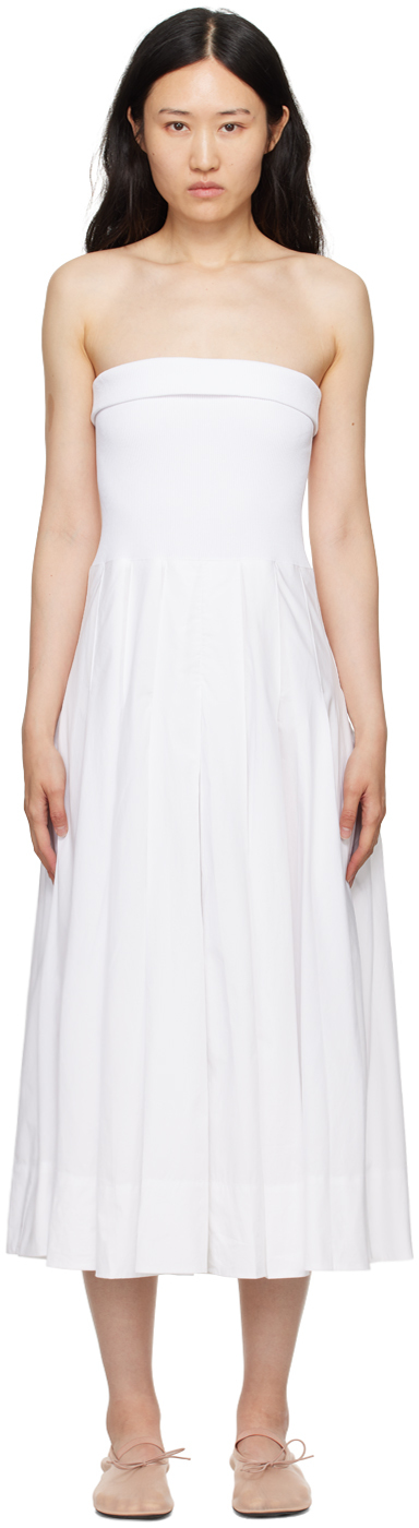 Proenza Schouler White  White Label Warren Midi Dress In 100 White