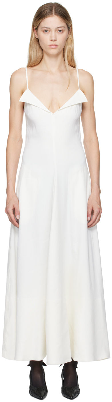 【関税込み】Proenza Schouler オフホワイト Ruby マキシドレス Proenza Schouler Ruby Dress in Pearl | FWRD