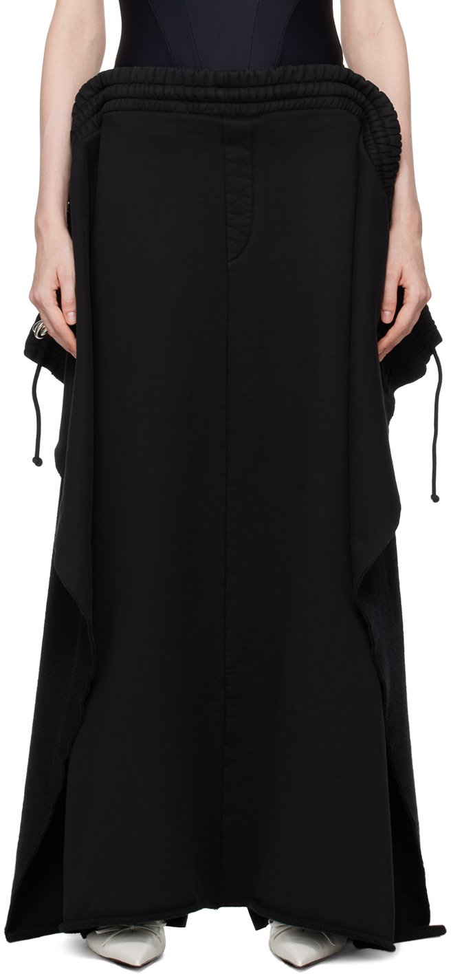 Shop Alainpaul Black Open Back Lounge Pants