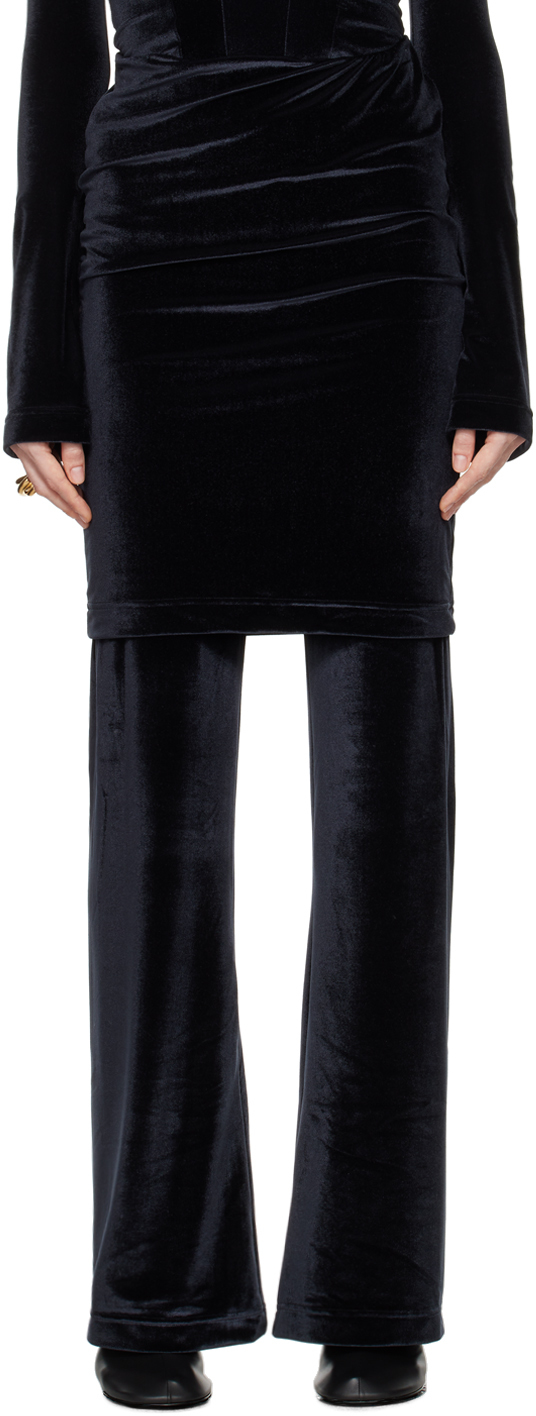 Shop Alainpaul Black Elastic Waist Lounge Pants