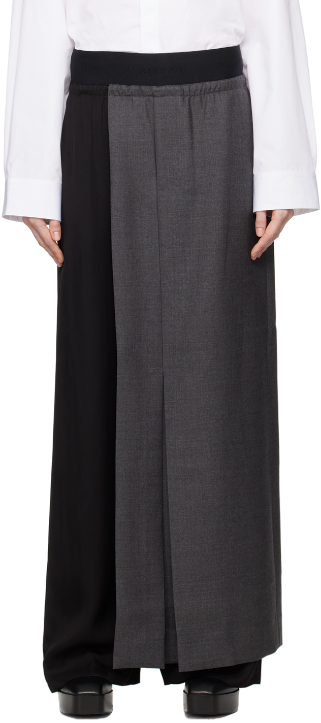 【関税込み】ALAINPAUL トラウザーズ ALAINPAULのブラック&グレー Half Tailored トラウザーズがセール中