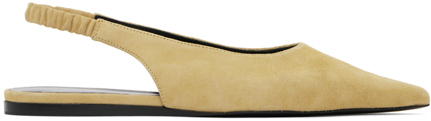 Proenza Schoulerのベージュ Spike スリングバック フラット