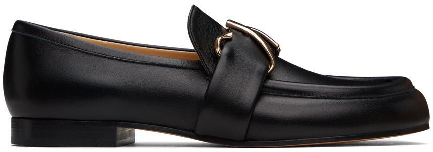 Shop Proenza Schouler Black Monogram Loafers In 19190 Black