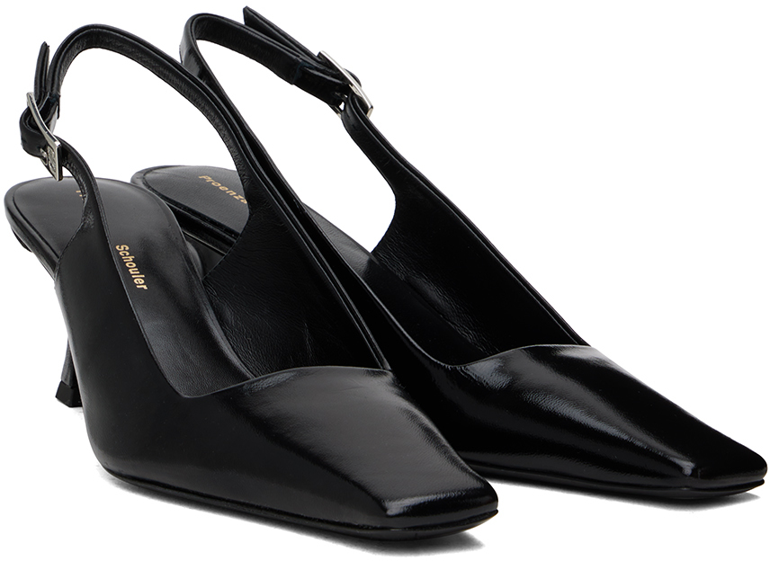 Proenza Schouler Slingback Leather Pumps In 20010 Black
