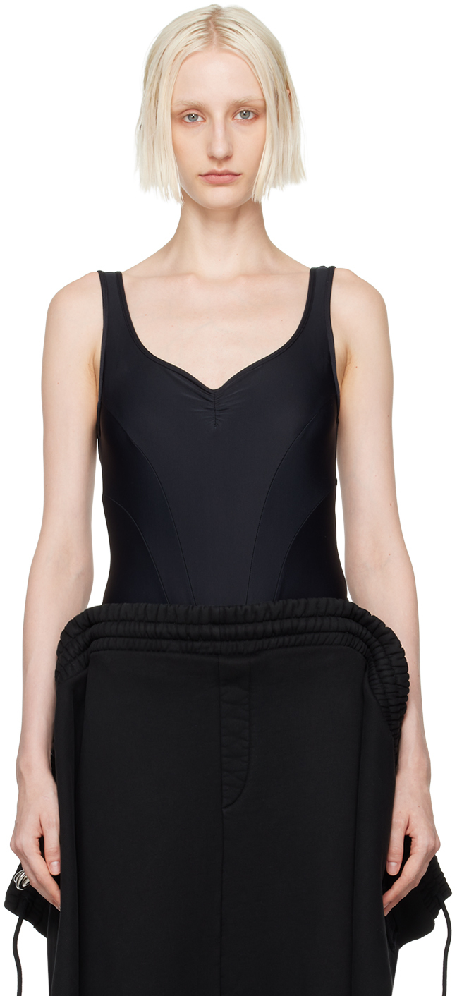 Shop Alainpaul Black Justaucorps Bodysuit