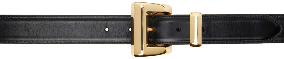 Shop By Far Black Marco Belt In Bk001 Black