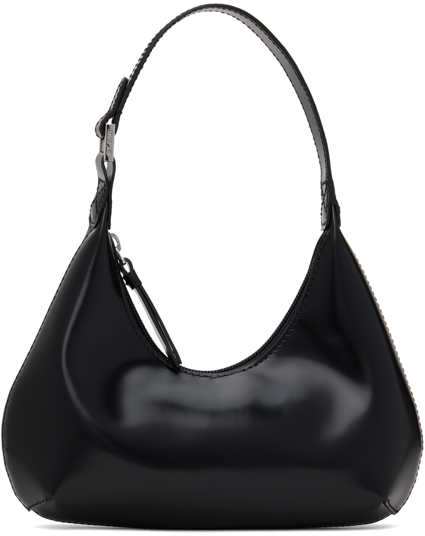 By Far Black Leather Baby Amber Bag In Bk001 Black