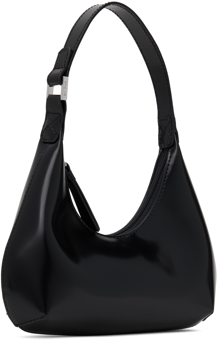 By Far Black Leather Baby Amber Bag In Bk001 Black