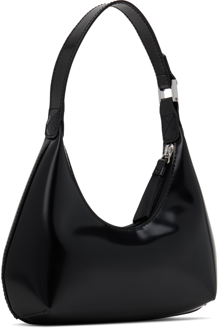 By Far Black Leather Baby Amber Bag In Bk001 Black