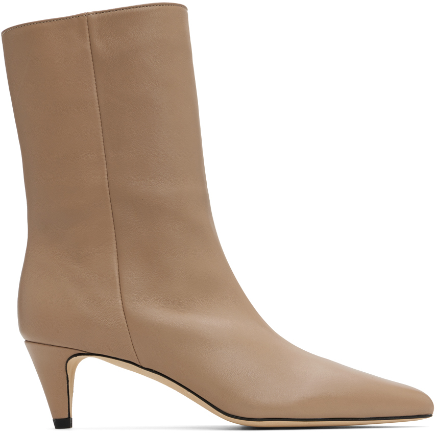 Shop By Far Taupe Lysander Boots In Bg017 Taupe