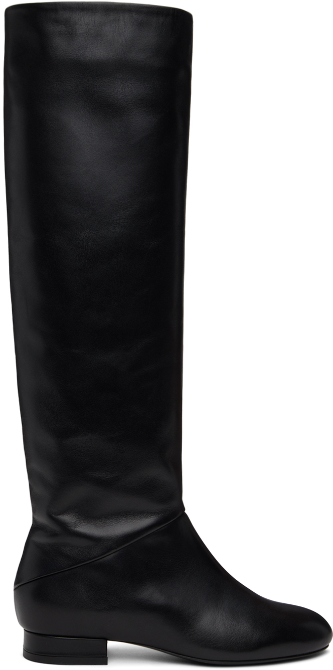 Shop By Far Black Felix Nappa Leather Boots In Bk001 Black