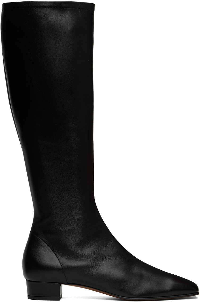 Shop By Far Black Edie Tall Boots In Bk001 Black