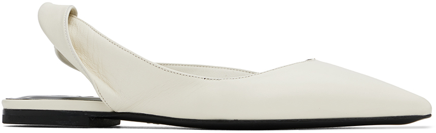 Shop By Far White Yasha Flats In Wh020 Limewash