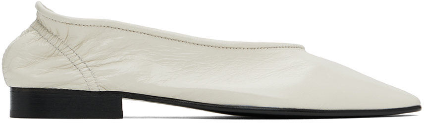 Shop By Far White Carré Loafers In Wh020 Limewash