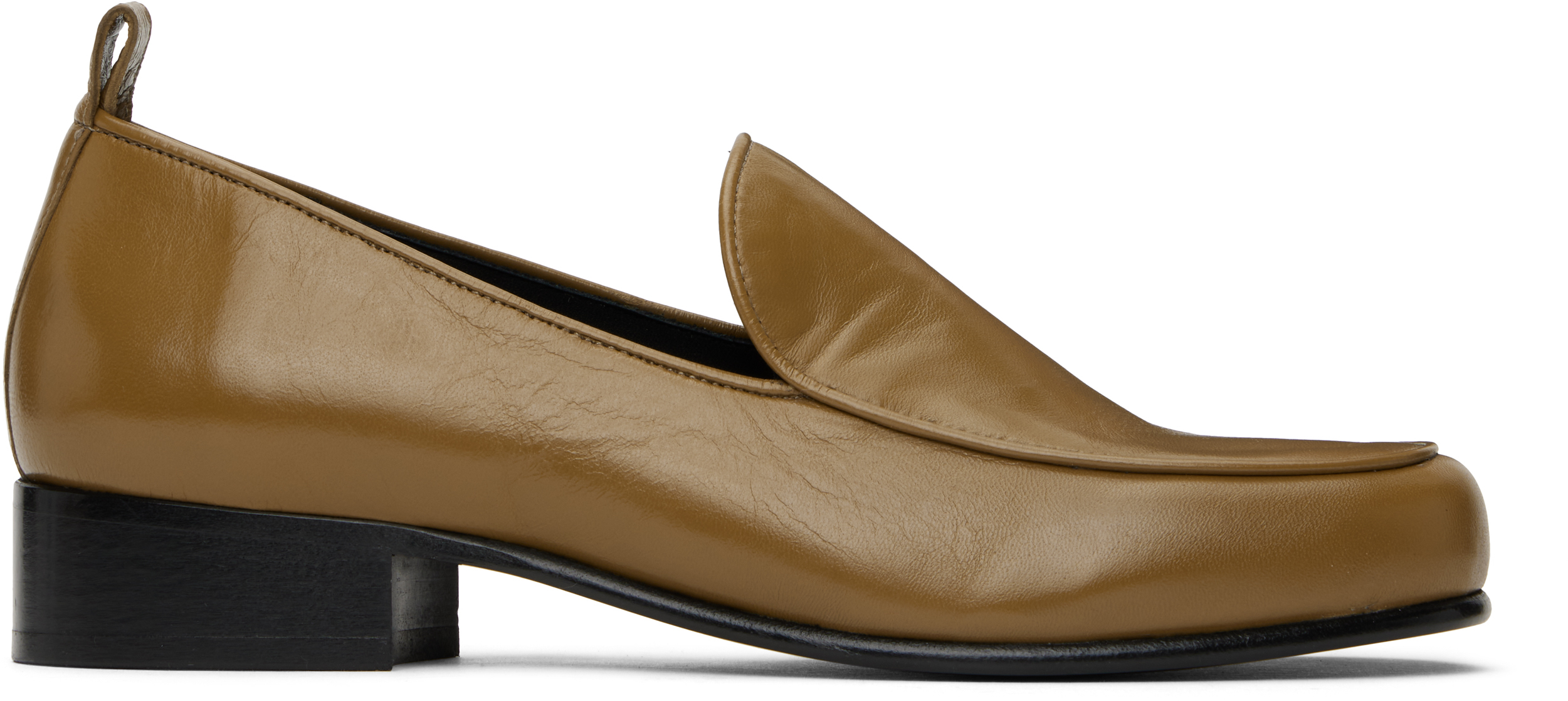 【関税込み】BY FAR ブラウン Alfred スリッポン Brown Alfred Loafers by BY FAR on Sale