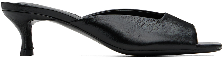 Shop By Far Black Wendy Mules In Bk001 Black