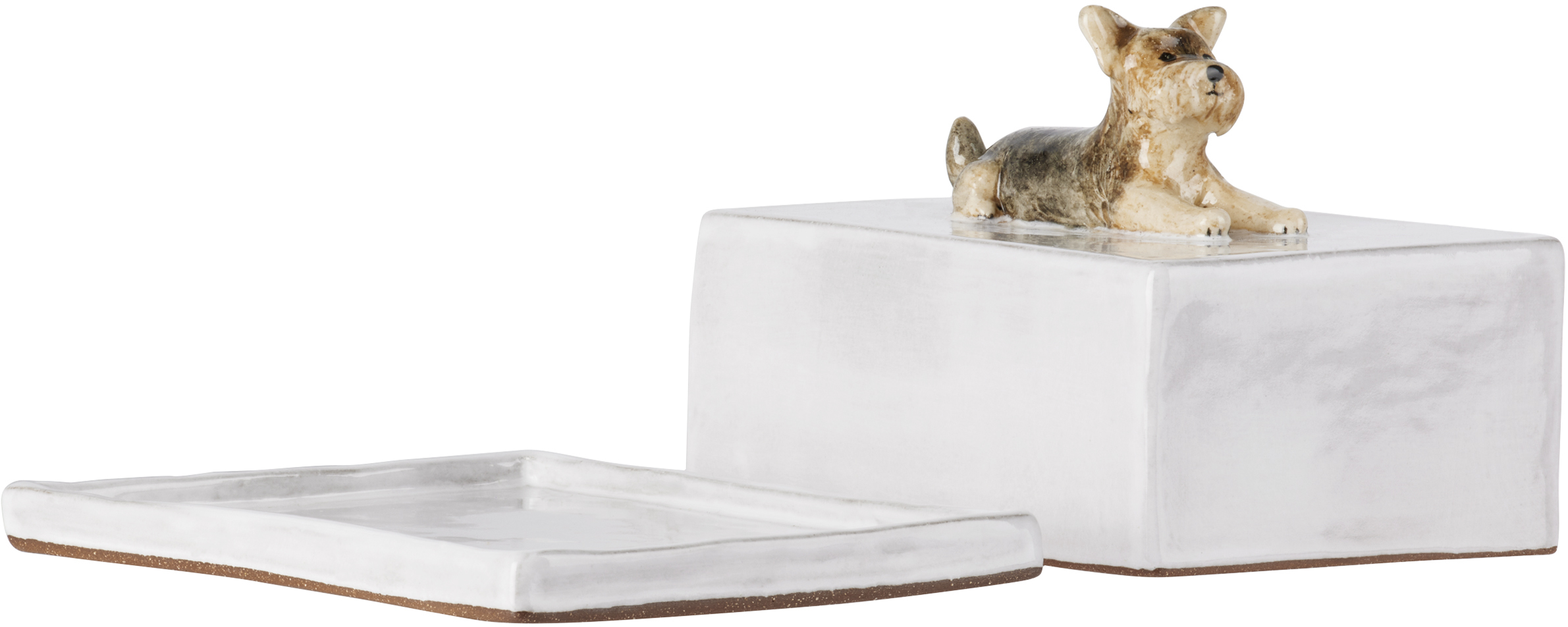 Rami Kim Studio Ssense Exclusive White Yorkie Butter Dish In Yorkie