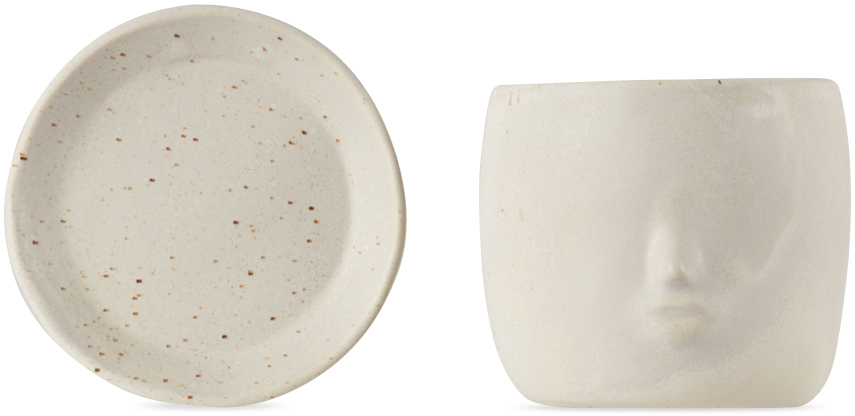 Rami Kim Studio Off-white Face Pot Set In Oatmeal