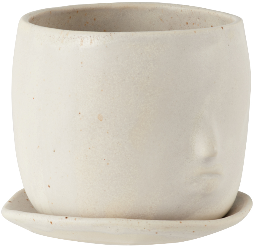 Rami Kim Studio Off-white Face Pot Set In Oatmeal