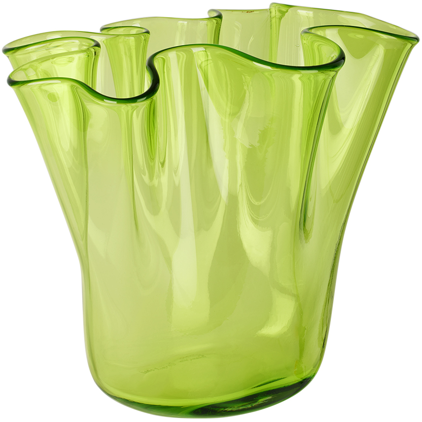 Akua Objects Green Michele Vase In Limestone