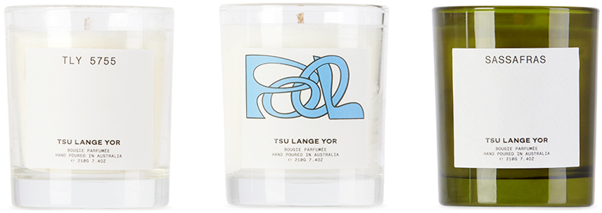 Tsu Lange Yor Aromatic Candle Art Set, 3 X 210 G In N/a