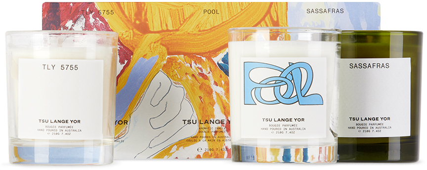 Tsu Lange Yor Aromatic Candle Art Set, 3 X 210 G In N/a