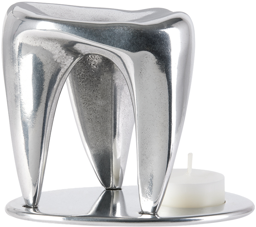 Tsu Lange Yor Silver Hand-cast Oil Burner In Alu
