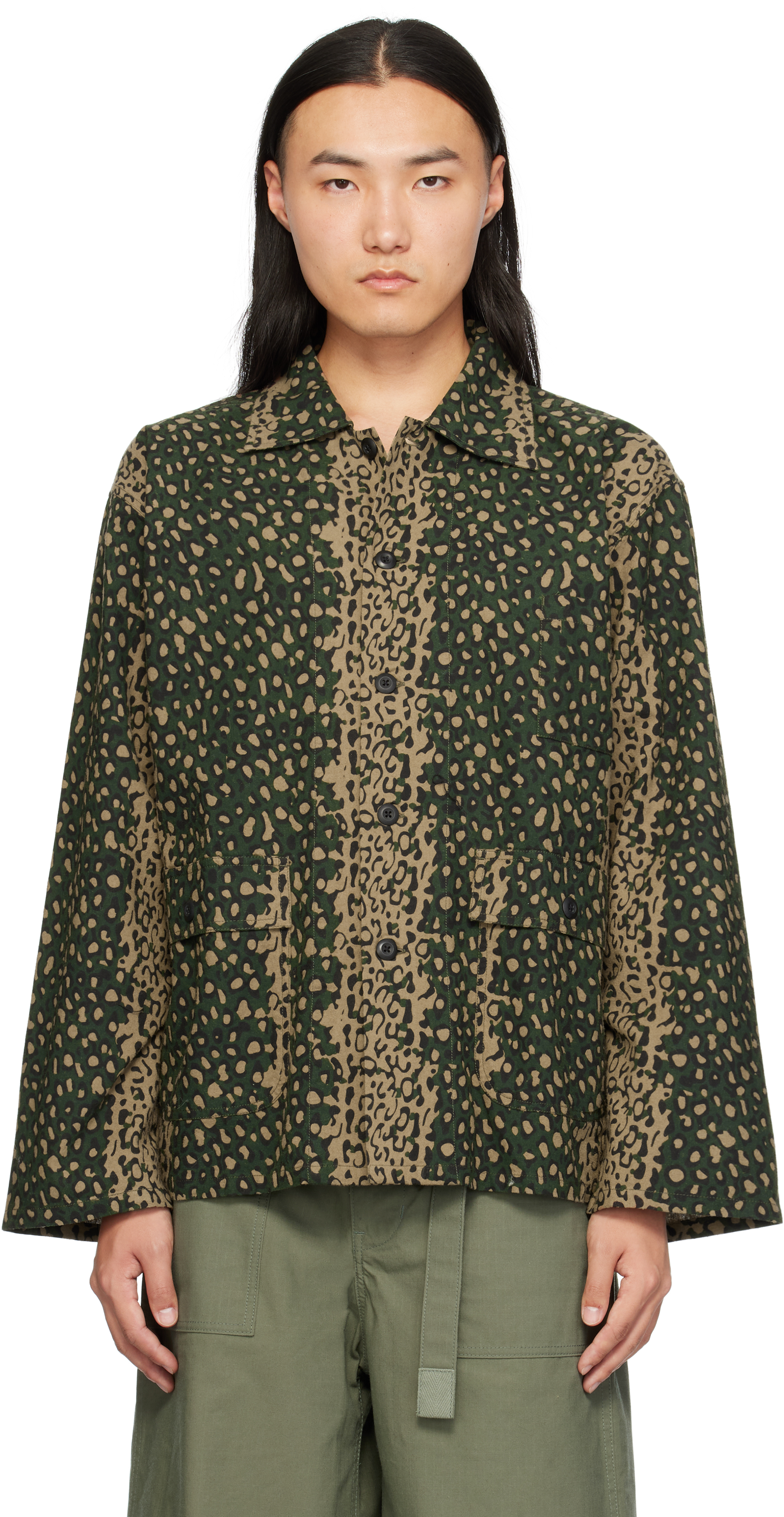 SOUTH2 WEST8 GREEN HUNTING SHIRT 