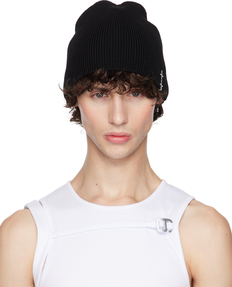 Black H Trim Beanie