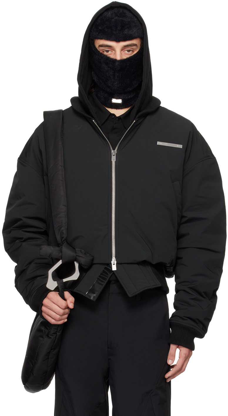 Black Pneumatic Bomber Jacket