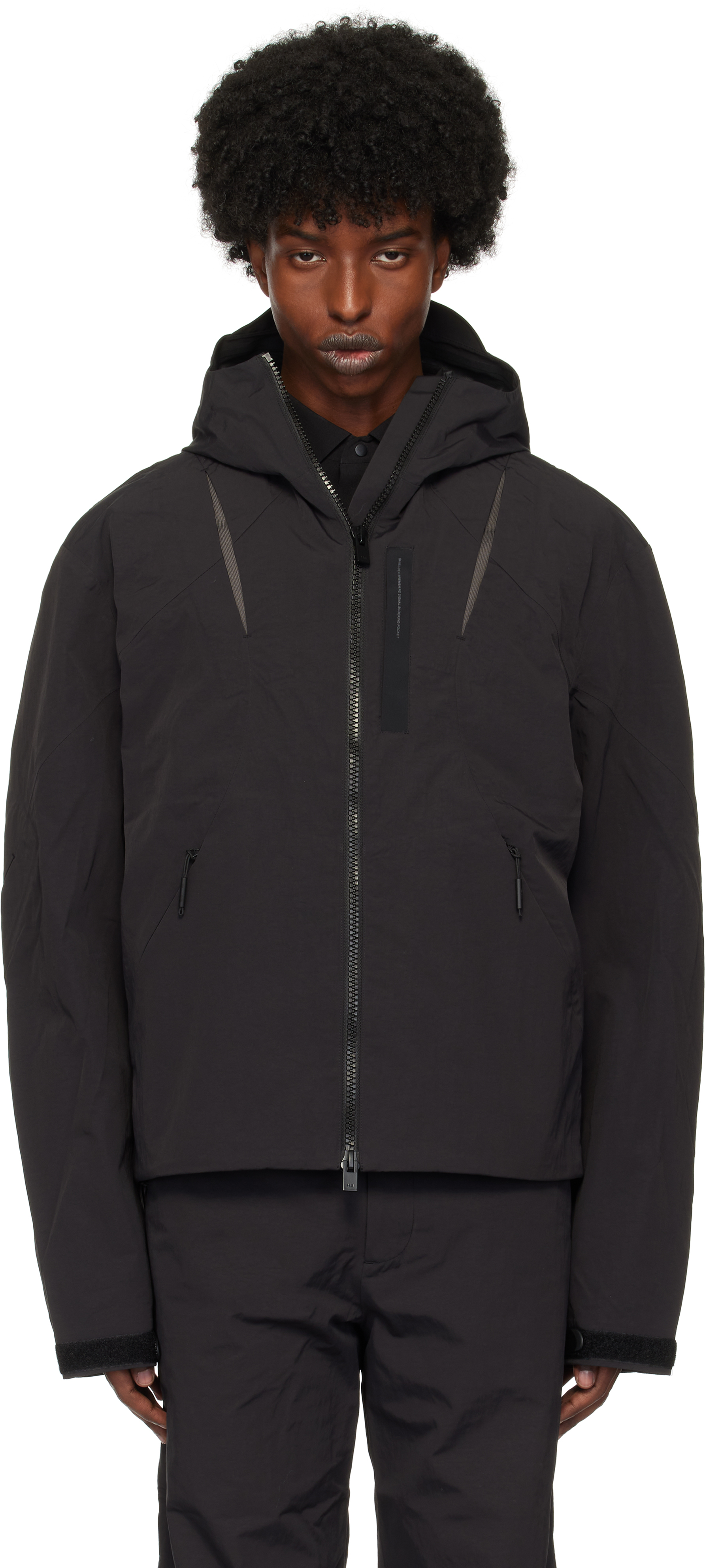 Black Resilience Technical Jacket by HELIOT EMIL on Sale