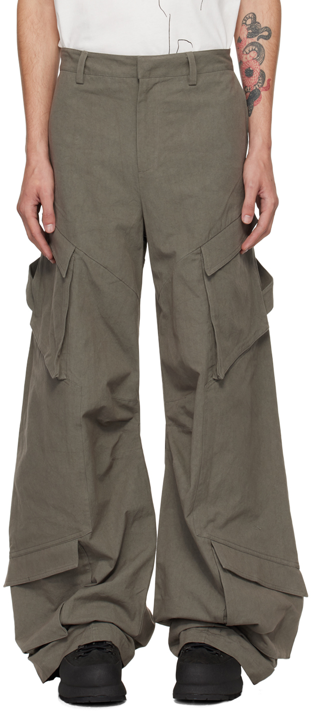 Khaki Cellulae Cargo Pants