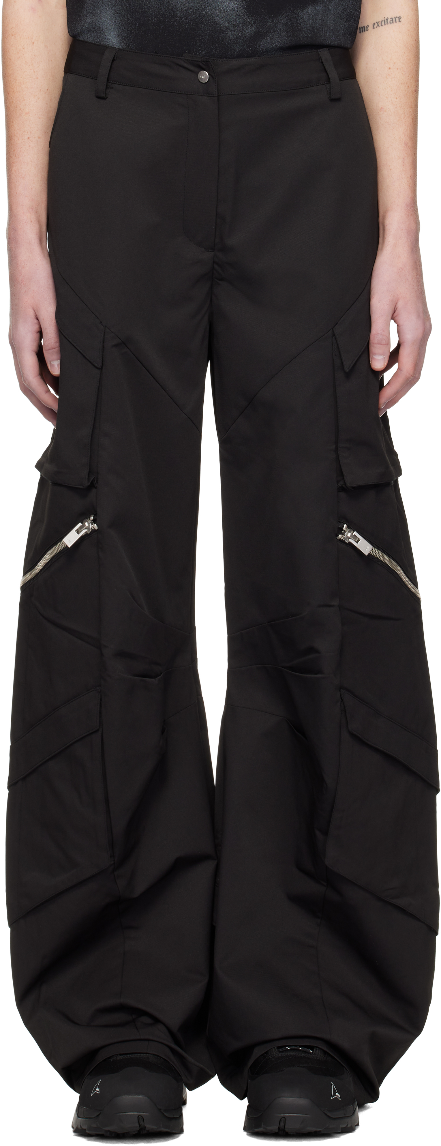 Black Calyx Cargo Pants