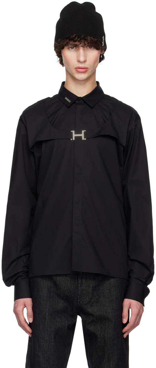 Shop Heliot Emil Black Harness Shirt