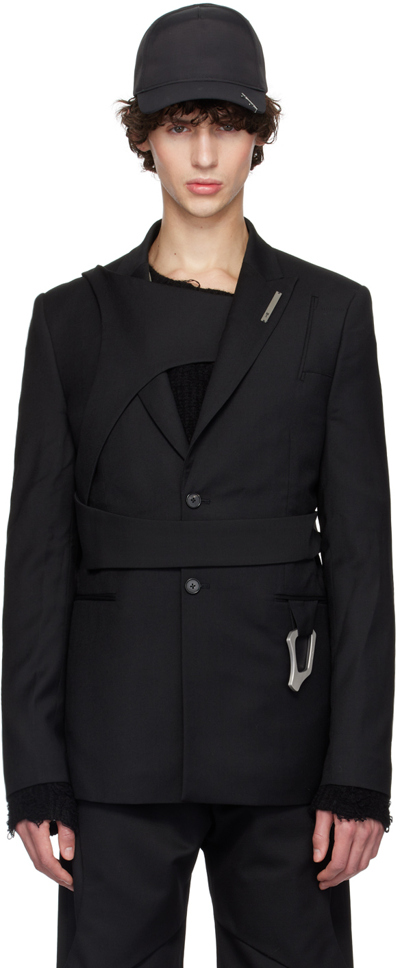 Black Integrated Harness Blazer