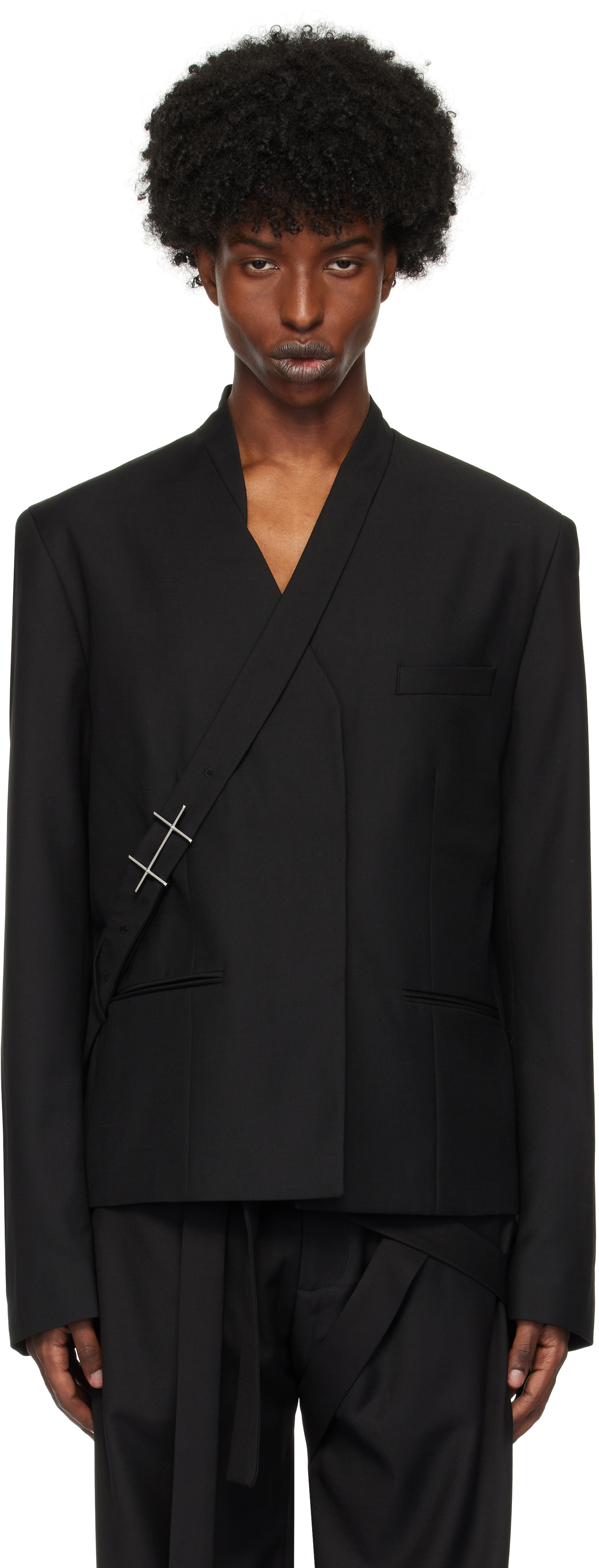 Shop Heliot Emil Black Aegis Blazer