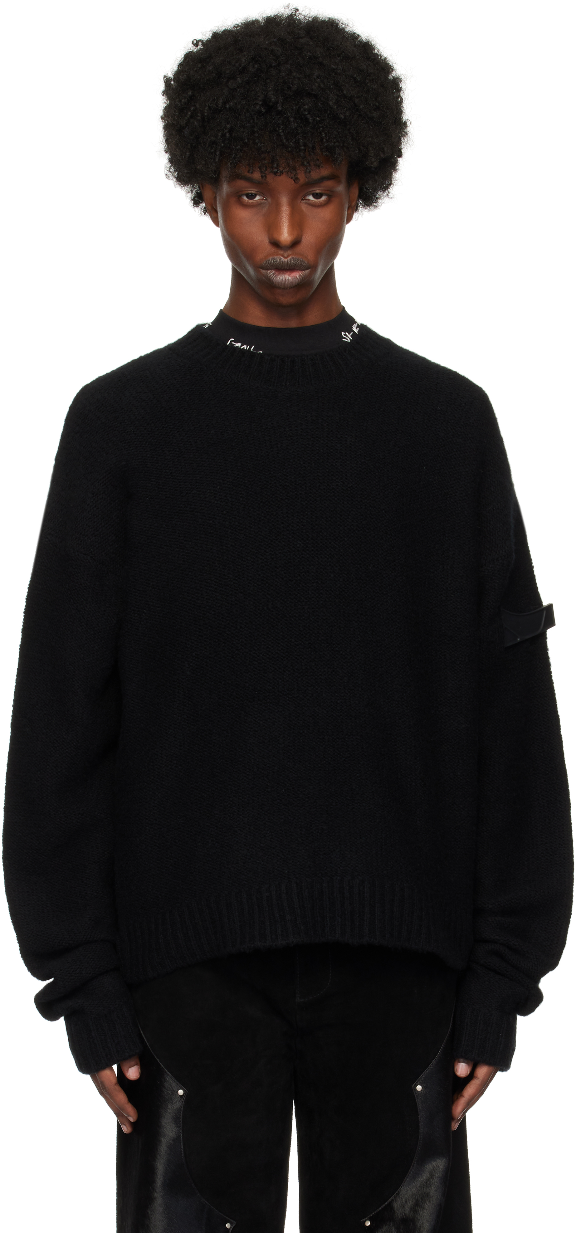 Black Inviola Cashmere Crewneck